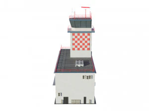 torre de controle do aeroporto Modelo 3D