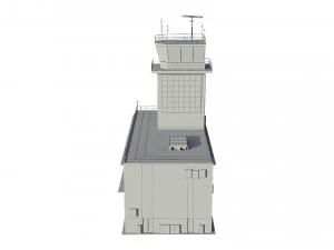torre de controle do aeroporto Modelo 3D