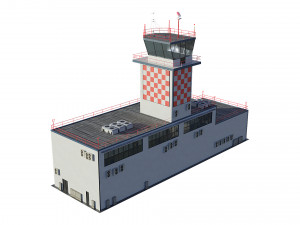 airport control tower 3D 模型