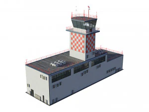 torre de controle do aeroporto Modelo 3D