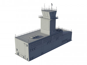 airport control tower 3D 模型