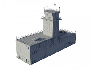 torre de controle do aeroporto Modelo 3D