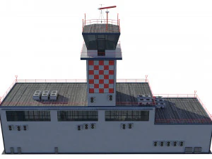 torre de controle do aeroporto Modelo 3D