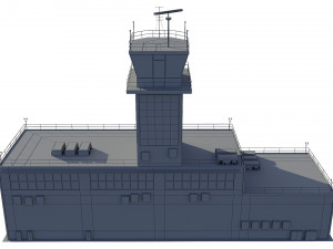 airport control tower 3D 模型
