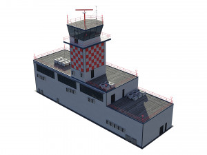 airport control tower 3D 模型