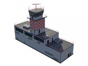 torre de controle do aeroporto Modelo 3D