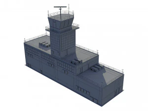 torre de controle do aeroporto Modelo 3D