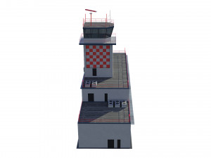 airport control tower 3D 模型
