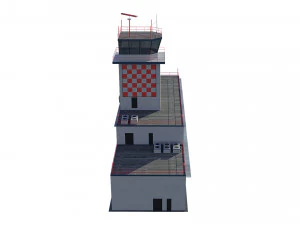 torre de controle do aeroporto Modelo 3D