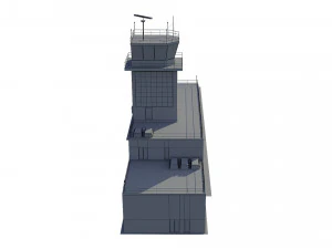 torre de controle do aeroporto Modelo 3D