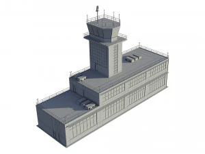 torre de controle do aeroporto Modelo 3D