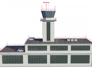 torre de controle do aeroporto Modelo 3D