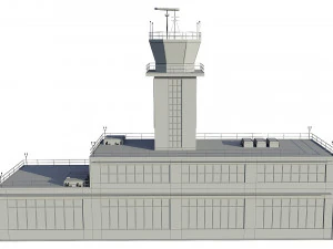 torre de controle do aeroporto Modelo 3D