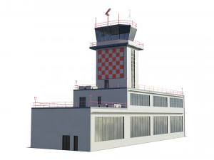 torre de controle do aeroporto Modelo 3D