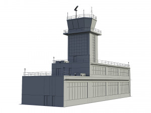 airport control tower 3D 模型