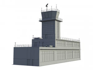 torre de controle do aeroporto Modelo 3D