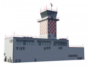 airport control tower 3D 模型