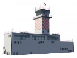 torre de controle do aeroporto Modelo 3D