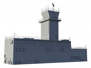airport control tower 3D 模型