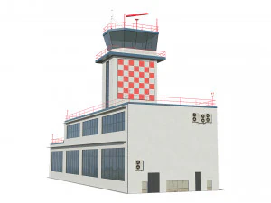 torre de controle do aeroporto Modelo 3D