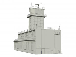 airport control tower 3D 模型