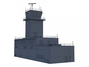 torre de controle do aeroporto Modelo 3D