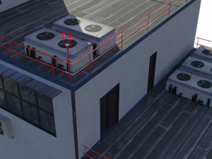 airport control tower 3D 模型