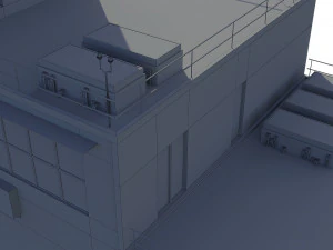 torre de controle do aeroporto Modelo 3D
