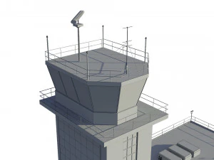torre de controle do aeroporto Modelo 3D