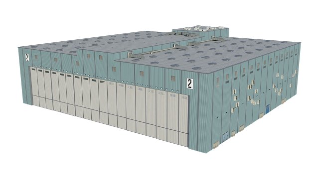 hangar Modelo 3D .c4d .max .obj .3ds .fbx .stl .blend 