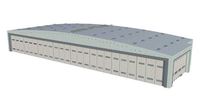 hangar 3D Модель .c4d .max .obj .3ds .fbx .stl .blend 
