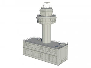airport control tower 3D Model