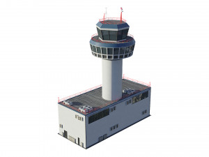 airport control tower 3Dモデル
