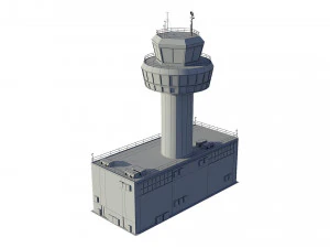 airport control tower 3D Model