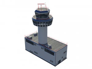 airport control tower 3D Model