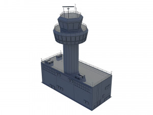 airport control tower 3Dモデル