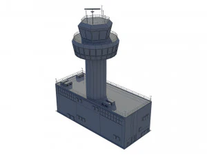 airport control tower 3D Model