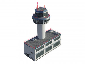 airport control tower 3Dモデル