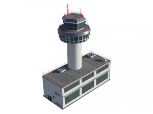 airport control tower 3D Model
