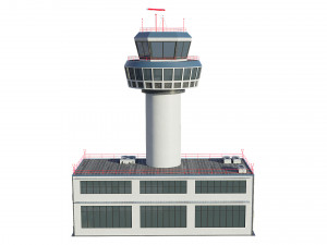 airport control tower 3Dモデル