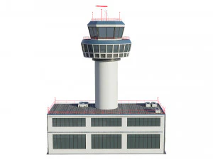airport control tower 3D Model