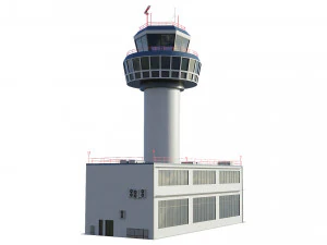 airport control tower 3D Model