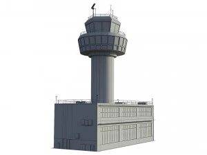 airport control tower 3D Model