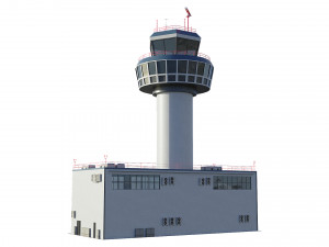 airport control tower 3Dモデル