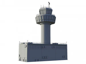 airport control tower 3D Model
