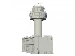 airport control tower 3D Model