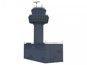 airport control tower 3D Model