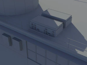airport control tower 3D Model