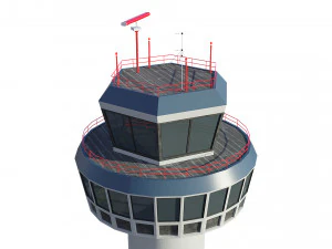 airport control tower 3D Model