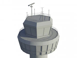 airport control tower 3D Model